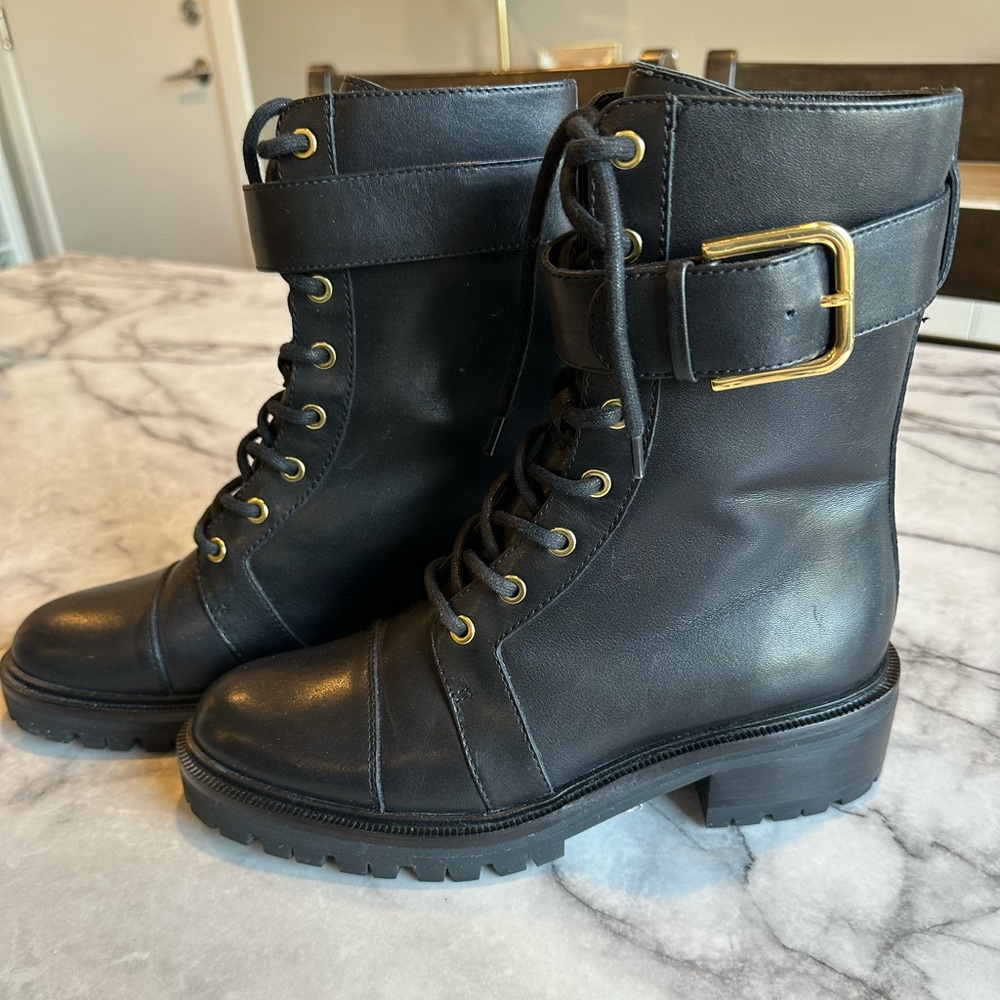 Original Paige black leather PAIGE boots worn twice!